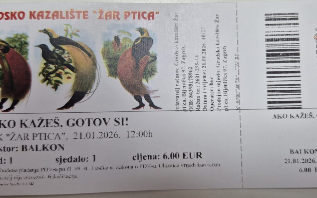 Terenska nastava u Gradskom kazalištu “Žar ptica”